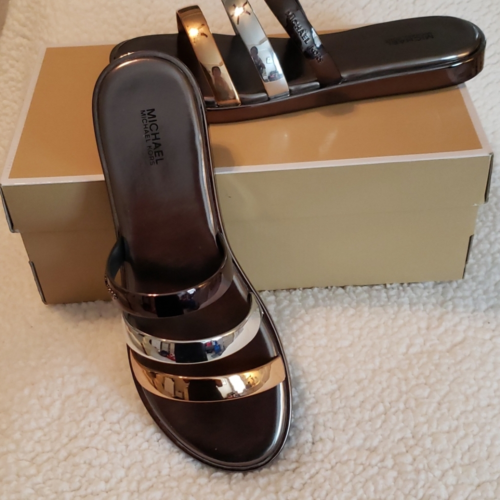 Michael Kors Metallic Sandals